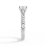 Kira Asscher Cut Lab Grown Diamond 18Kt White Gold Engagement Ring - View 3