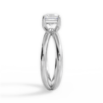 Ada Asscher Cut Lab Grown Diamond 14Kt White Gold Engagement Ring - View 4
