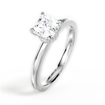 Cara Asscher Cut Lab Grown Diamond 18Kt White Gold Engagement Ring - View 4