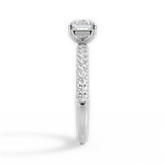 Kylie Asscher Cut Lab Grown Diamond Platinum Engagement Ring - View 4