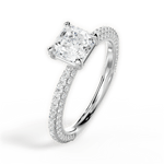 Kristen Asscher Cut Lab Grown Diamond Platinum Engagement Ring - View 2