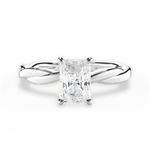 Bianca Radiant Cut Lab Grown Diamond Platinum Engagement Ring