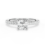 Elsie Asscher Cut Lab Grown Diamond Platinum Engagement Ring
