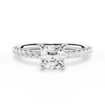 Elsie Asscher Cut Lab Grown Diamond 14Kt White Gold Engagement Ring