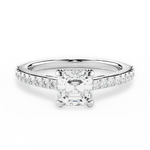 Joan Asscher Cut Lab Grown Diamond 14Kt White Gold Engagement Ring