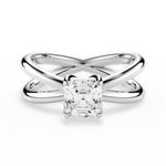 Ada Asscher Cut Lab Grown Diamond 14Kt White Gold Engagement Ring