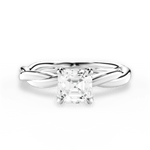 Bianca Asscher Cut Lab Grown Diamond Platinum Engagement Ring