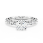 Kylie Asscher Cut Lab Grown Diamond 14Kt White Gold Engagement Ring
