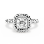 Belinda Asscher Cut Lab Grown Diamond 18Kt White Gold Engagement Ring