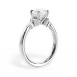 Cynthia Cushion Cut Lab Grown Diamond Platinum Engagement Ring - View 4