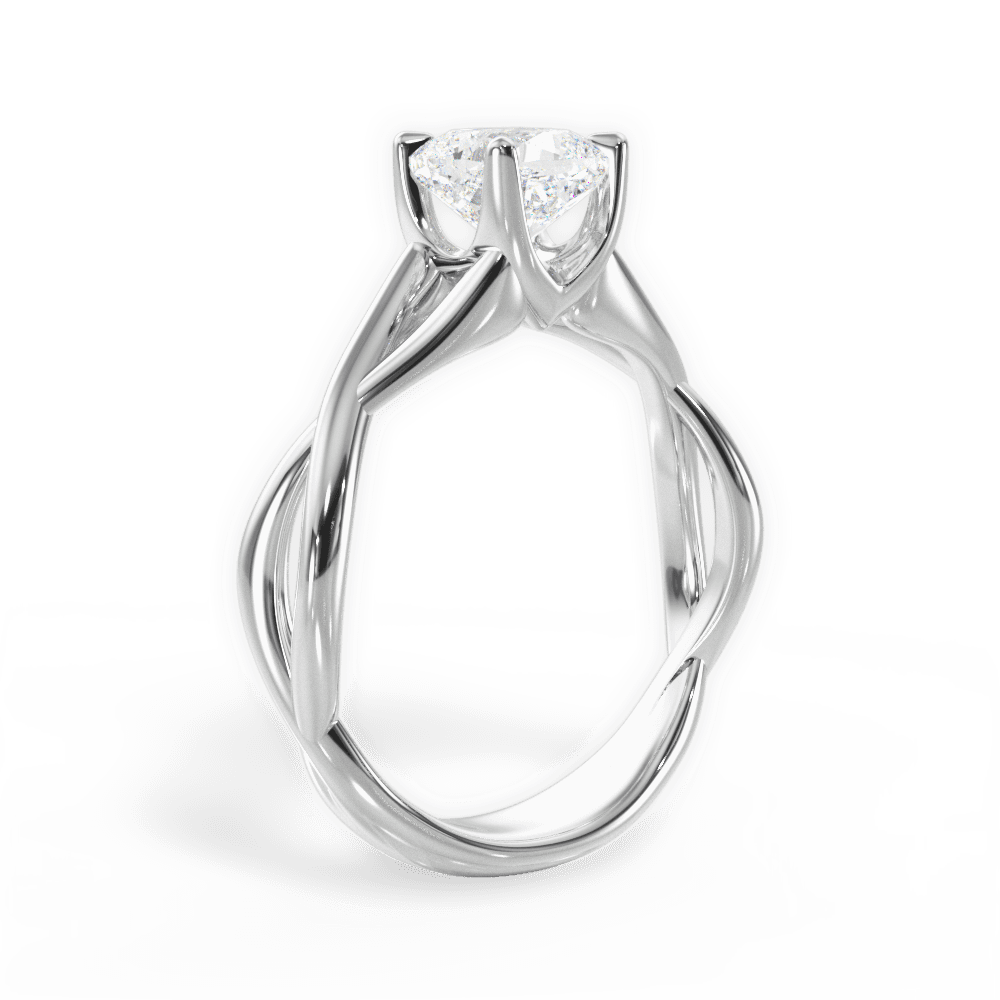 Aubrey Cushion Cut Lab Grown Diamond 14Kt White Gold Engagement Ring - View 2
