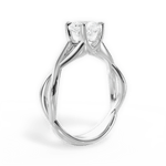 Aubrey Cushion Cut Lab Grown Diamond 18Kt White Gold Engagement Ring - View 2