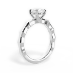 Aaliyah Cushion Cut Lab Grown Diamond 14Kt White Gold Engagement Ring - View 4