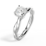Bianca Cushion Cut Lab Grown Diamond 14Kt White Gold Engagement Ring - View 3