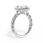 Belinda Cushion Cut Lab Grown Diamond 14Kt White Gold Engagement Ring - View 3