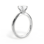 Cara Cushion Cut Lab Grown Diamond 18Kt White Gold Engagement Ring - View 2