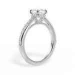 Joan Cushion Cut Lab Grown Diamond 14Kt White Gold Engagement Ring - View 3