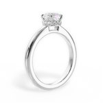 Brianna Cushion Cut Lab Grown Diamond 14Kt White Gold Engagement Ring - View 3