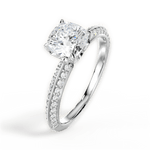 Gail Cushion Cut Lab Grown Diamond 18Kt White Gold Engagement Ring - View 4