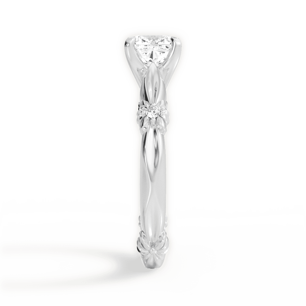 Claire Cushion Cut Lab Grown Diamond Platinum Engagement Ring - View 3