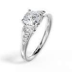 Cecilia Cushion Cut Lab Grown Diamond 14Kt White Gold Engagement Ring - View 3