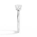 Cara Cushion Cut Lab Grown Diamond Platinum Engagement Ring - View 3