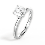 Cara Cushion Cut Lab Grown Diamond Platinum Engagement Ring - View 4