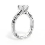 Claire Cushion Cut Lab Grown Diamond Platinum Engagement Ring - View 2
