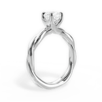 Bianca Cushion Cut Lab Grown Diamond Platinum Engagement Ring - View 2