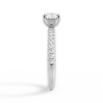 Kylie Cushion Cut Lab Grown Diamond Platinum Engagement Ring - View 4