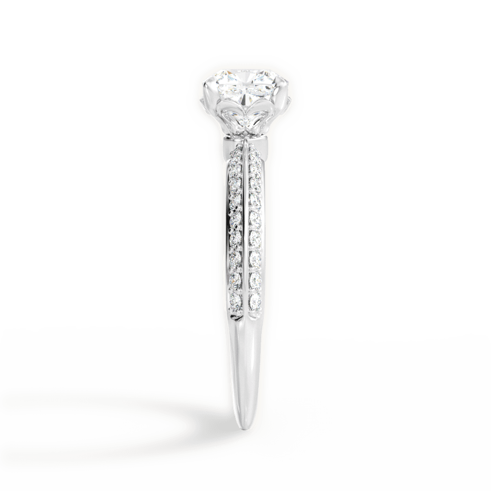 Gail Cushion Cut Lab Grown Diamond 14Kt White Gold Engagement Ring - View 2