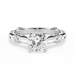 Claire Cushion Cut Lab Grown Diamond 18Kt White Gold Engagement Ring
