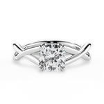 Aubrey Cushion Cut Lab Grown Diamond 14Kt White Gold Engagement Ring