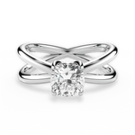 Ada Cushion Cut Lab Grown Diamond 14Kt White Gold Engagement Ring