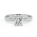 Kylie Cushion Cut Lab Grown Diamond 18Kt White Gold Engagement Ring