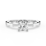 Aaliyah Cushion Cut Lab Grown Diamond 14Kt White Gold Engagement Ring