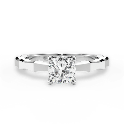 Cushion lab diamond engagement ring