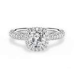 Lucy Cushion Cut Lab Grown Diamond 18Kt White Gold Engagement Ring