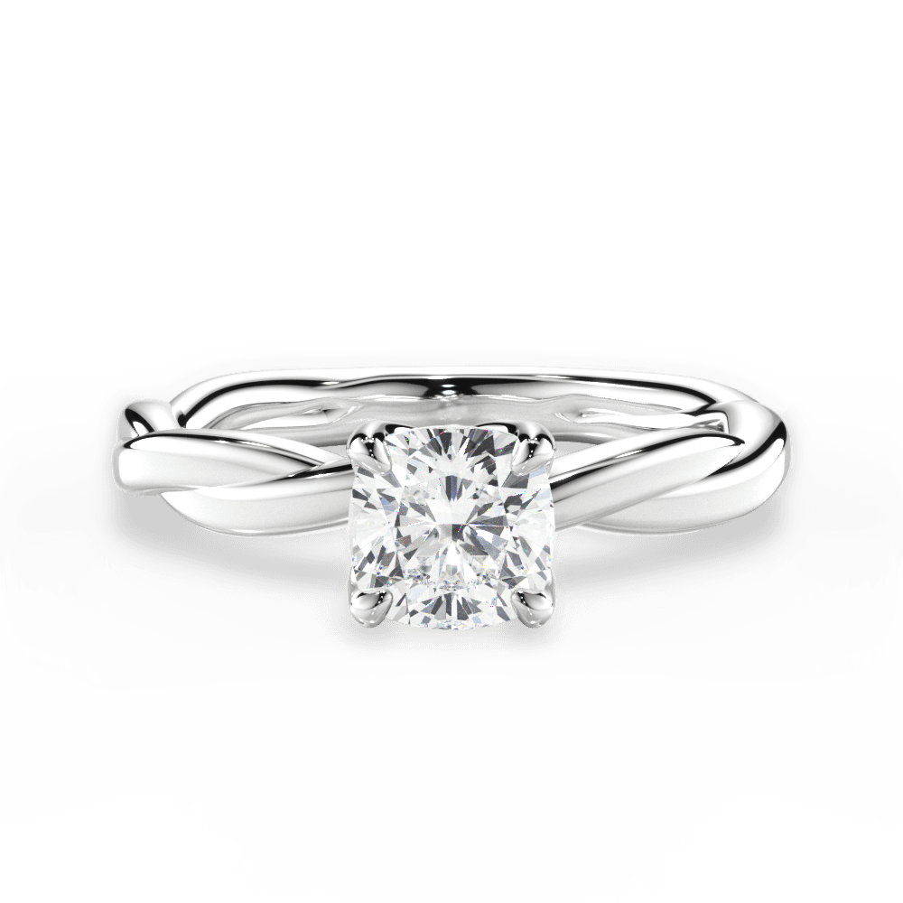 Bianca Cushion Cut Lab Grown Diamond Platinum Engagement Ring