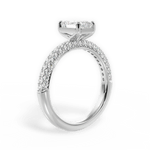 Kylie Emerald Cut Lab Grown Diamond 14Kt White Gold Engagement Ring - View 2