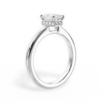 Brianna Emerald Cut Lab Grown Diamond 18Kt White Gold Engagement Ring - View 2