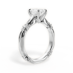 Claire Emerald Cut Lab Grown Diamond 18Kt White Gold Engagement Ring - View 3
