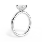 Angela Emerald Cut Lab Grown Diamond Platinum Engagement Ring - View 4