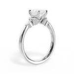 Cynthia Emerald Cut Lab Grown Diamond Platinum Engagement Ring - View 2