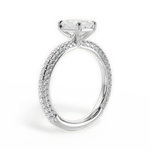 Kristen Emerald Cut Lab Grown Diamond Platinum Engagement Ring - View 2