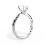 Cara Emerald Cut Lab Grown Diamond 14Kt White Gold Engagement Ring - View 3