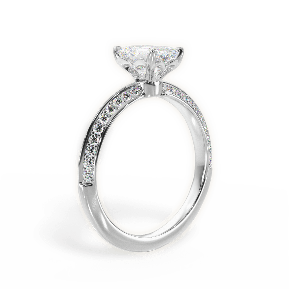 Gail Emerald Cut Lab Grown Diamond Platinum Engagement Ring - View 3