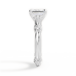 Claire Emerald Cut Lab Grown Diamond 18Kt White Gold Engagement Ring - View 2