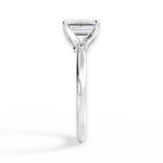 Abigail Emerald Cut Lab Grown Diamond 18Kt White Gold Engagement Ring - View 3