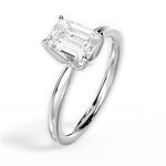 Abigail Emerald Cut Lab Grown Diamond 14Kt White Gold Engagement Ring - View 2